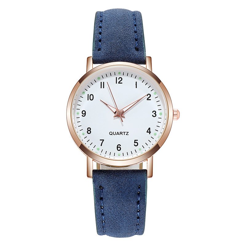 Fashion Luminous Watch Damski Prosty Cyfrowy Retro Nubukowy Zegarek Kwarcowy Na Co Dzień