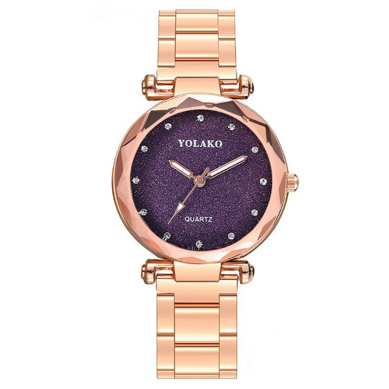 Fashion Style Quartz Watch Strarry Night Women Diamentowy Zegarek Ze Stali Nierdzewnej