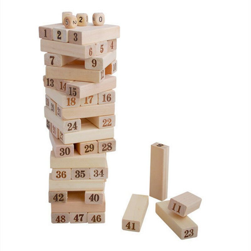 Gry Planszowe Domino Tower Game Tree Stacker Drewniane Zabawki Dla Dzieci Edukacyjne Prezent Dla