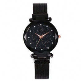 Magnetyczny Leniwy Zegarek Kwarcowy Transgraniczna Gorąca Sprzedaż Starry Star Rhinestone Vibrato Sky Watch