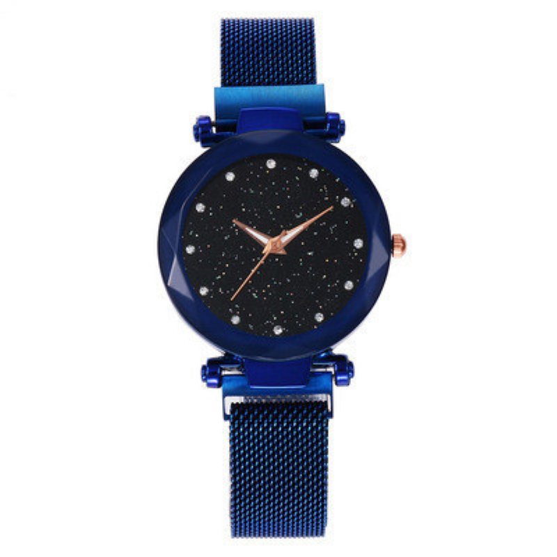 Magnetyczny Leniwy Zegarek Kwarcowy Transgraniczna Gorąca Sprzedaż Starry Star Rhinestone Vibrato Sky Watch