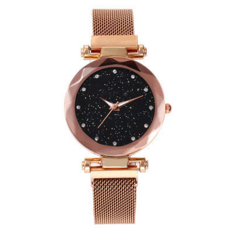 Magnetyczny Leniwy Zegarek Kwarcowy Transgraniczna Gorąca Sprzedaż Starry Star Rhinestone Vibrato Sky Watch