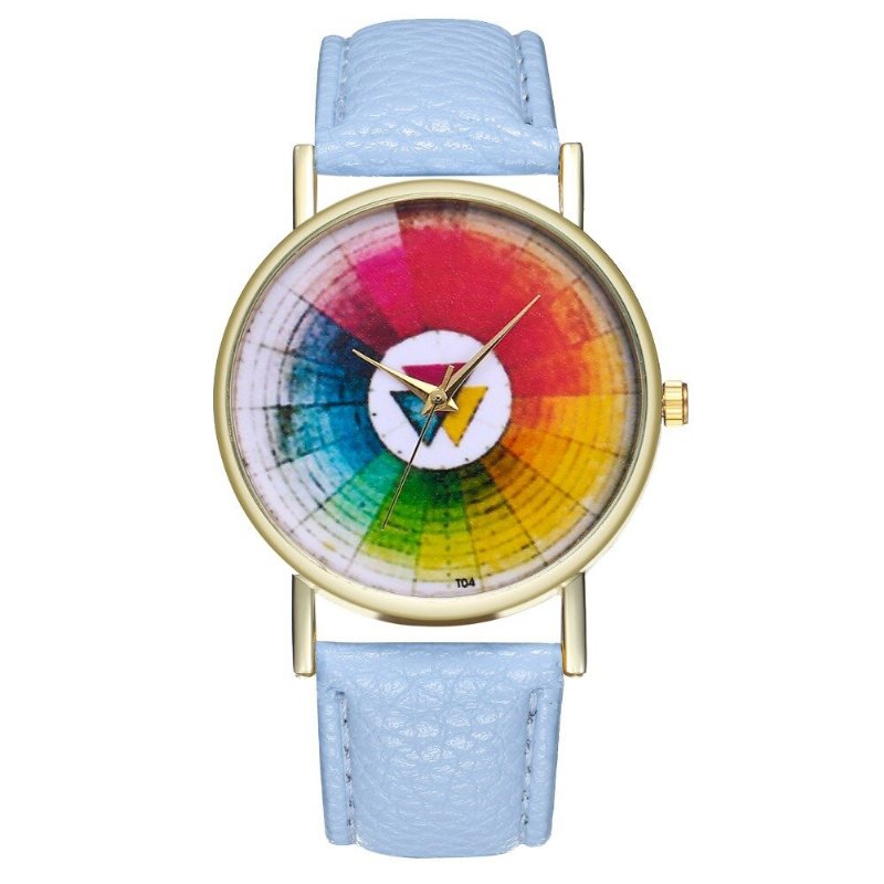 Modny Okrągły Zegarek Swatch Klasyczny Skórzany Kwarcowy Wodoodporny Damski