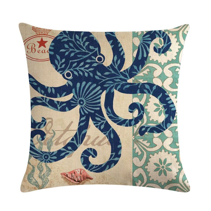 Octopus Turtle 45*45cm Poszewka Pościel Rzuć Poduszka Home Decoration Dekoracyjna Na Poduszkę