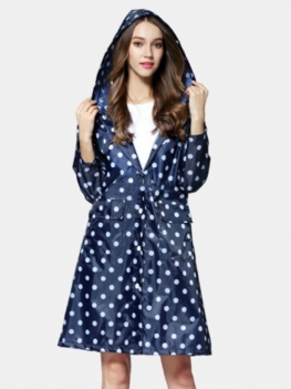 Polka Dot Pattern Fashion Wiatrówka Płaszcz Przeciwdeszczowy Outdoor Pyłoszczelna Odzież