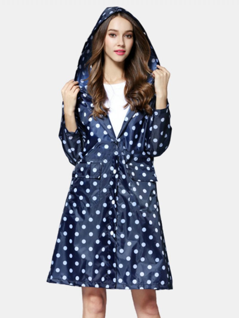 Polka Dot Pattern Fashion Wiatrówka Płaszcz Przeciwdeszczowy Outdoor Pyłoszczelna Odzież