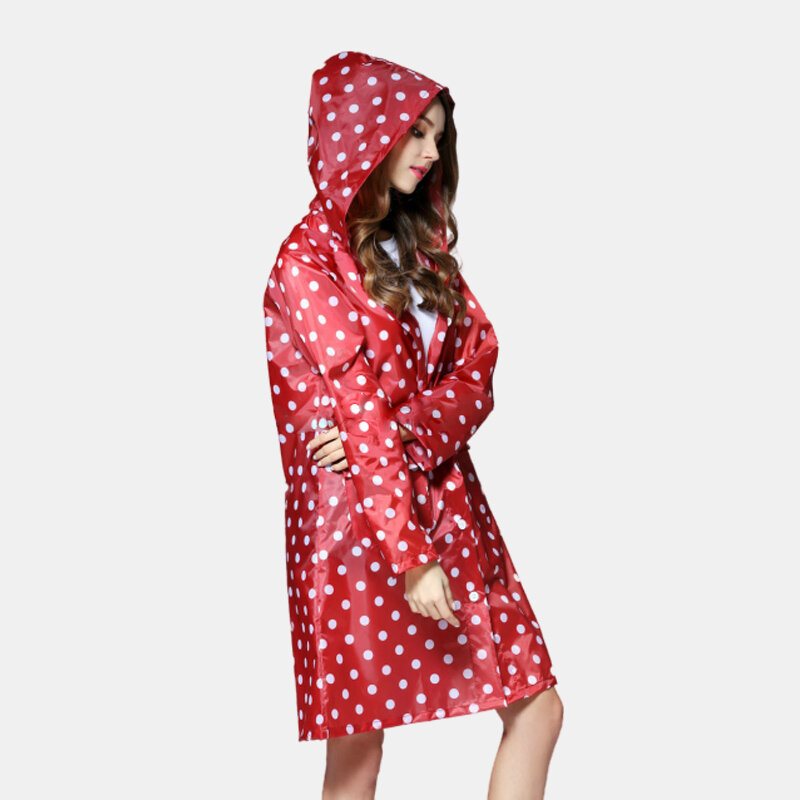 Polka Dot Pattern Fashion Wiatrówka Płaszcz Przeciwdeszczowy Outdoor Pyłoszczelna Odzież