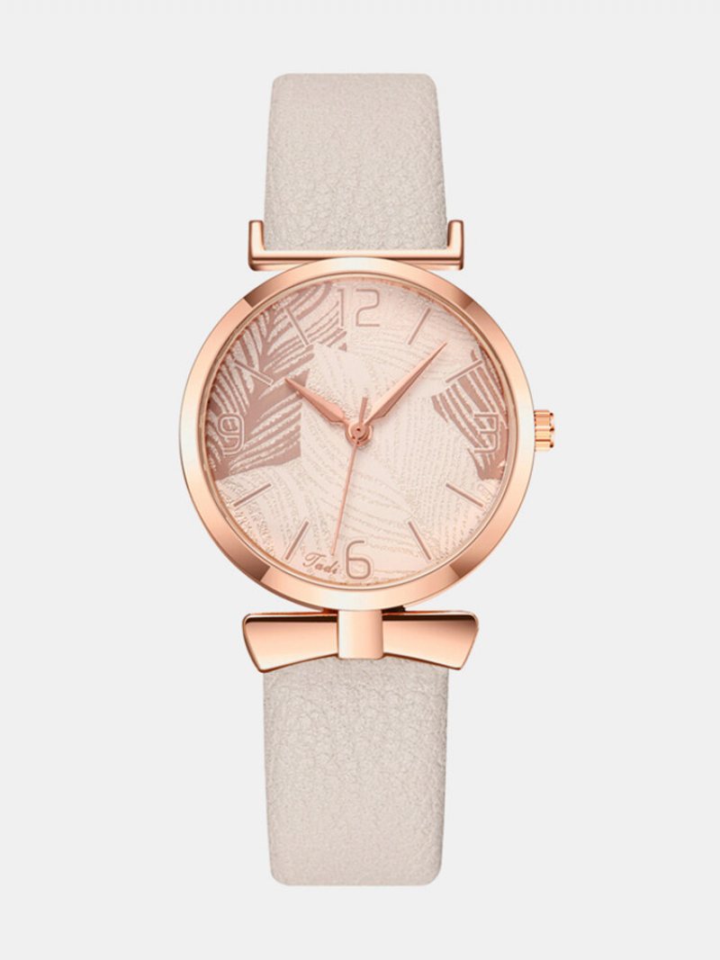 Śmieszne Modne Zegarki Damskie Wzór Drzewa Dial Rose Gold Alloy Case Skórzany Pasek Zegarek Kwarcowy