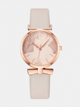 Śmieszne Modne Zegarki Damskie Wzór Drzewa Dial Rose Gold Alloy Case Skórzany Pasek Zegarek Kwarcowy