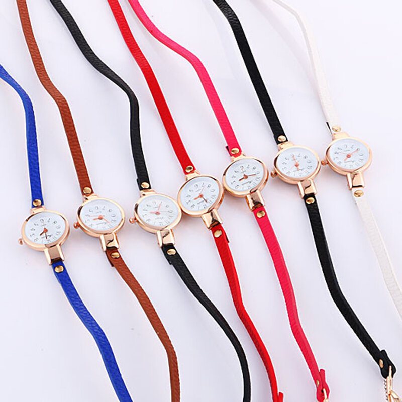 Wielowarstwowy Zegarek Retro Pu Strap Rhinestone Metalowy Niebieski Kryształowy Regulowany Kwarcowy