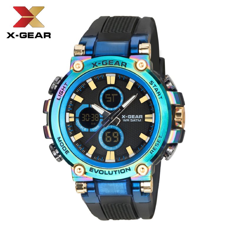 X-gear Neptune 3897 Hot Selling Męski Zegarek Elektroniczny Wielofunkcyjny Wodoodporny Kwarcowy