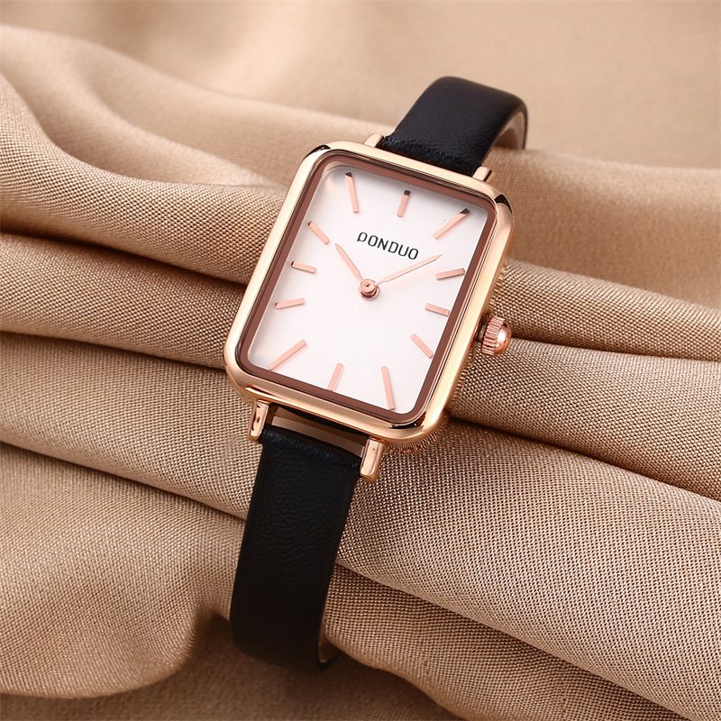 Zegarki Damskie Square Hand Ladies Watch Roller Wodoodporny Zegarek Kwarcowy