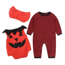 3 Szt. Garnitur W Stylu Halloween Ubranka Dla Dzieci Dla Jesienią I Zimą Kostium Z Dyni