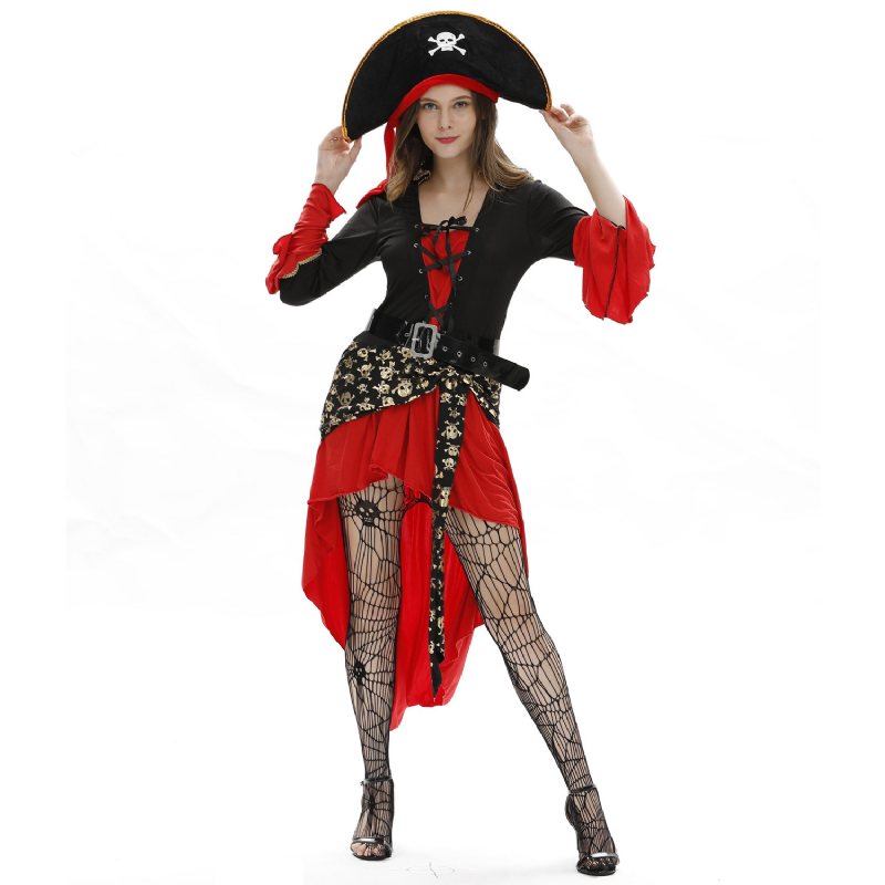 Damski Halloween Seksowny Kostium Pirata Cosplay Odgrywanie Ról Jednolite