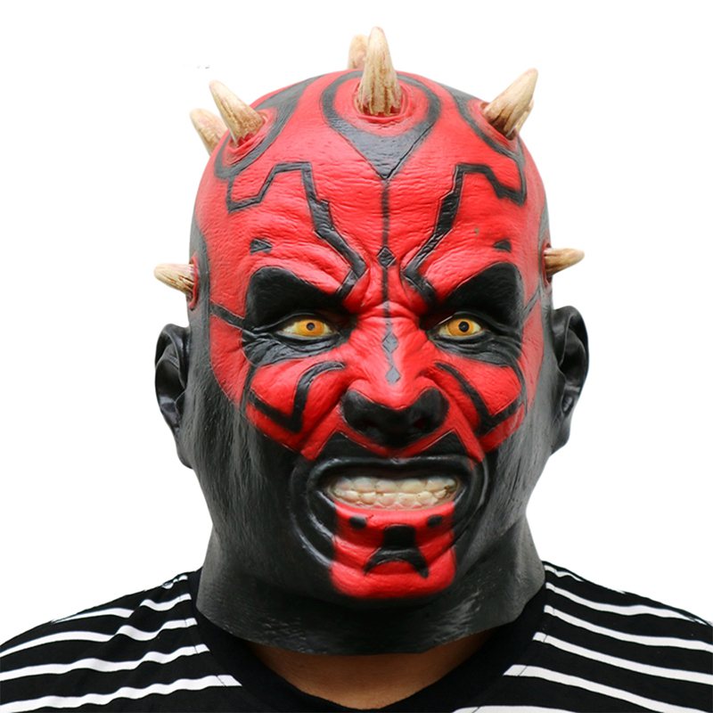 Darth Maul Deluxe Adult Overhead Maska Lateksowa Halloween Custom Horror Akcesoria