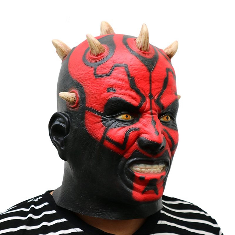 Darth Maul Deluxe Adult Overhead Maska Lateksowa Halloween Custom Horror Akcesoria