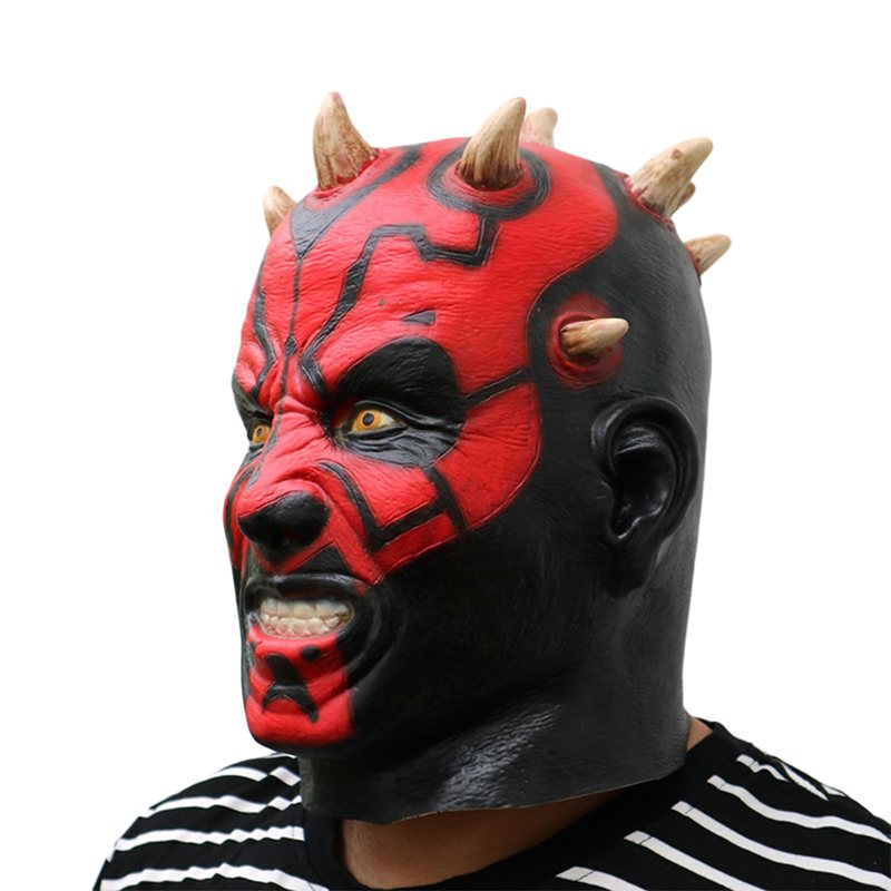 Darth Maul Deluxe Adult Overhead Maska Lateksowa Halloween Custom Horror Akcesoria