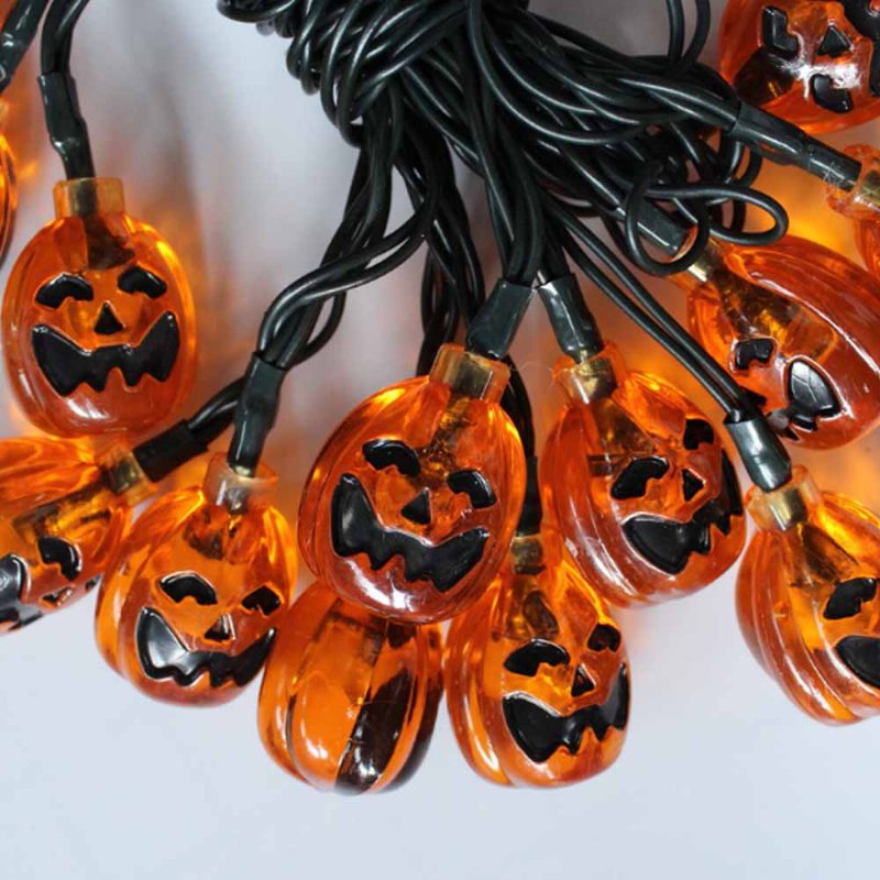 Dyniowe Łańcuchy Świetlne Led Na Świąteczne Dekoracje Na Halloween Dobrze Izolowany Kabel Pvc Zestaw Lamp Led Festiwal Dekoracyjne Sznurki