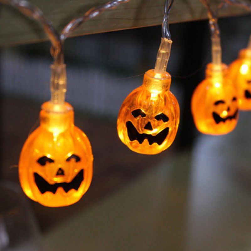 Dyniowe Łańcuchy Świetlne Led Na Świąteczne Dekoracje Na Halloween Dobrze Izolowany Kabel Pvc Zestaw Lamp Led Festiwal Dekoracyjne Sznurki