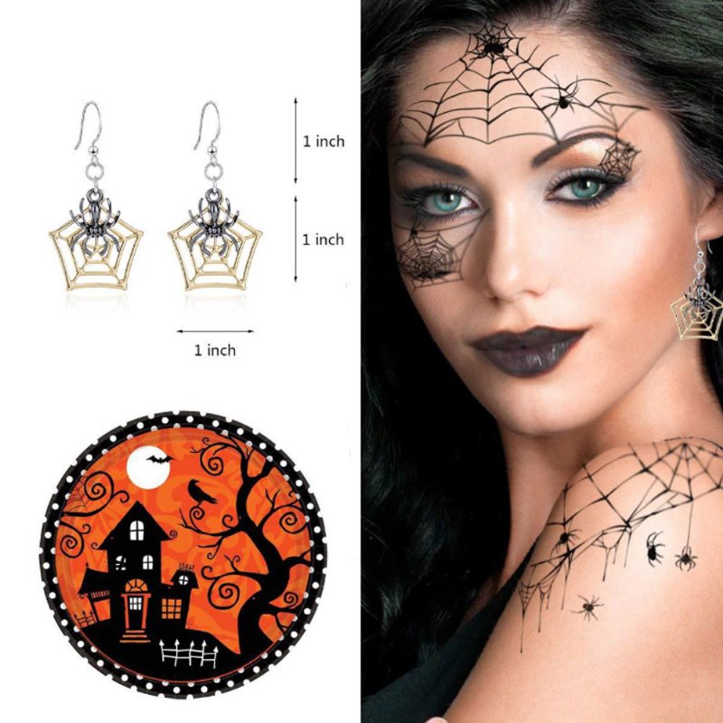 Euroamerykańskie Kolczyki Z Dyni Halloween Drop Dangle Dla Lady Girl Women Dekoracja Na Imprezę Halloweenową