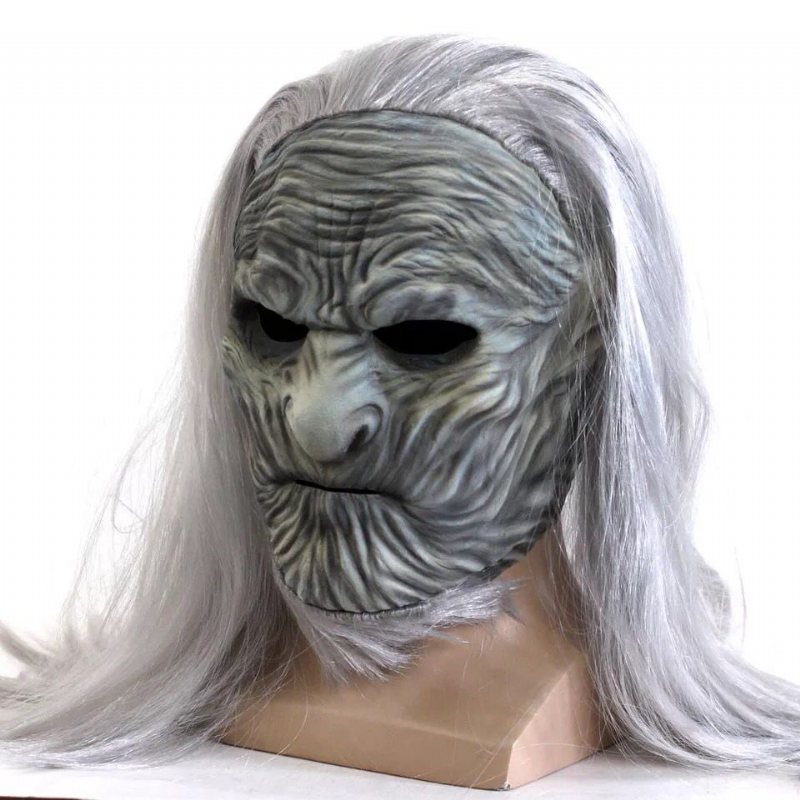 Game Of Thrones 8 The White Walkers Cosplay Maska Straszny Nocny Król Zombie Maski Lateksowe Halloween Party Kostium Rekwizyty