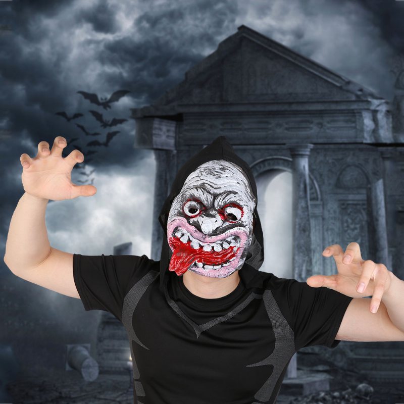 Halloween Kolor Wybuchu Głowa Duże Usta Długi Język Maska Klauna Horror Straszny Maskarada Dla Dorosłych I Dzieci