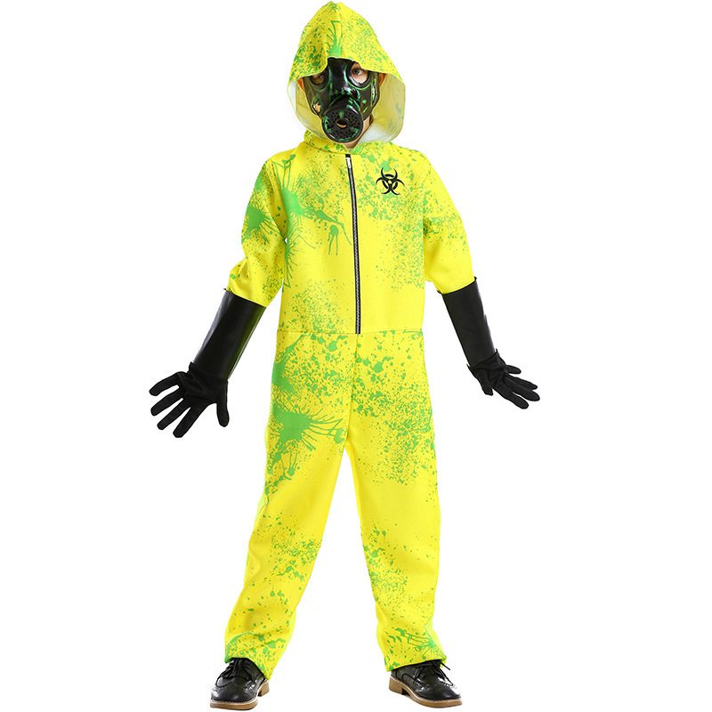 Kombinezon Z Horrorem Na Halloween Biohazard Odzież Ochronna Splash Print Neutralny Element Ubioru Zombie