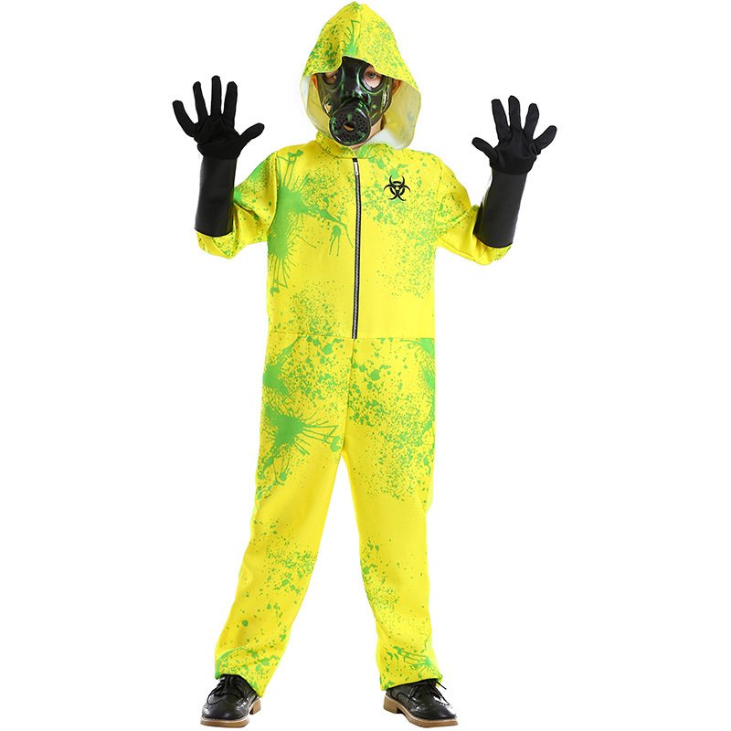 Kombinezon Z Horrorem Na Halloween Biohazard Odzież Ochronna Splash Print Neutralny Element Ubioru Zombie