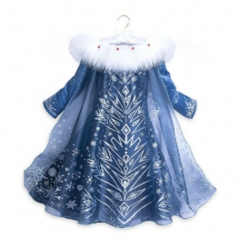 Królowa Śniegu Kostiumy Księżniczki Elsa Anna Sukienka Cosplay Z Pięknym Płaszczem Dla Dziewczynek Księżniczka Na Imprezie