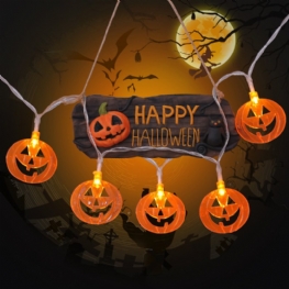 Latarnia Led String Lights Starry Dekoracja Na Halloween Ins Wodoodporna Bateria Płaska Lampa Z Dyni