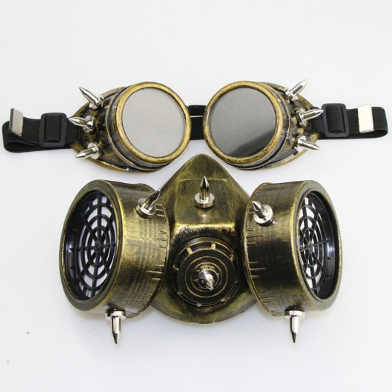 Steampunk Maska Gazowa Nit Gogle Żywica Szkielet Wojownik Pośmiertna Masquerade Akcesoria Cosplay Na Impreza Z Okazji Halloween Prezent