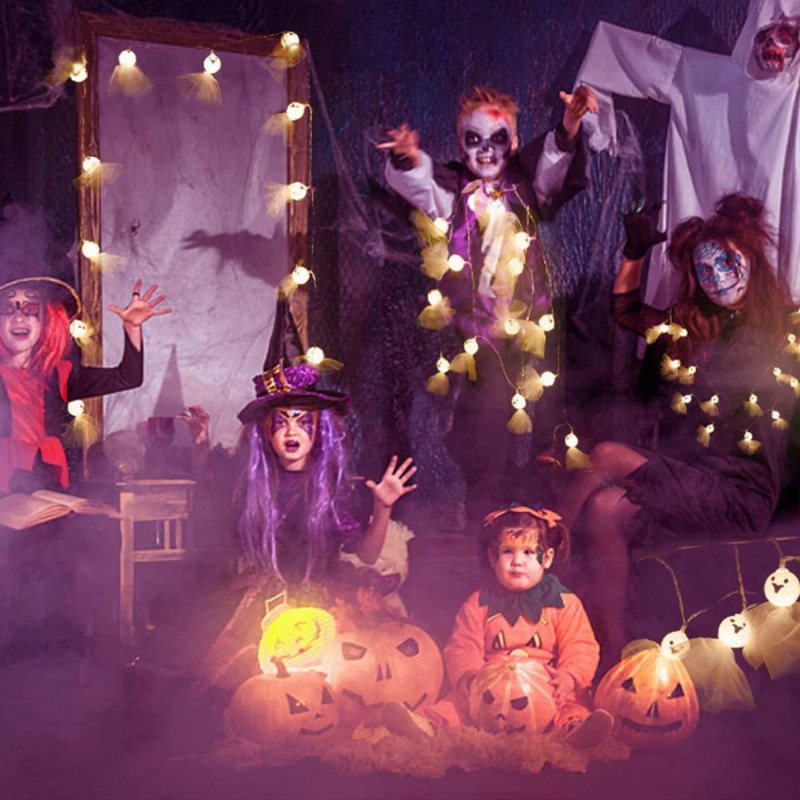 Szkielet Dekoracja Na Halloween Girlanda Żarówkowa Zasilanie Bateryjne 10m 6m 3m 2m 1m Łańcuchy Świetlne Na Festiwal Impreza Wewnątrz I Na Zewnątrz