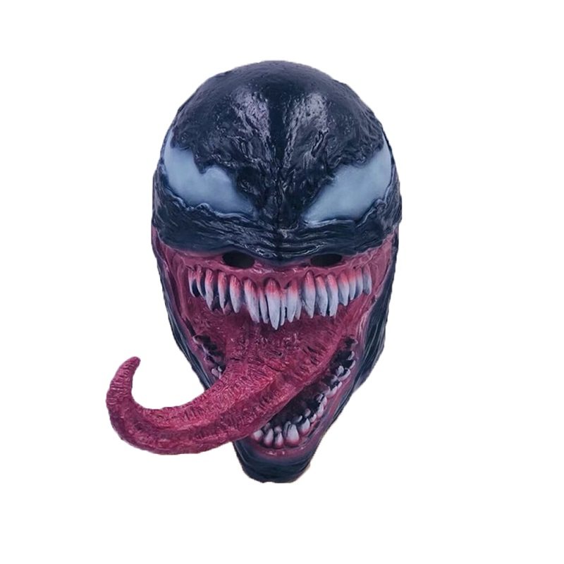 Universe Deluxe Venom Spiderman Maska Lateksowa Kostium Na Halloween Film Cosplay Czarny