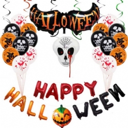 Zestaw Balonów Na Halloween Parodia Czaszka Strona Dekoracja Balon Z Folii Aluminiowej Happy Litery Dekoracyjny