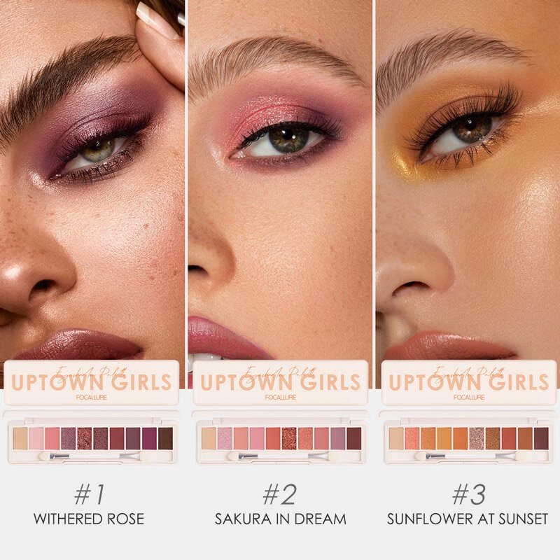 10 Kolorów Paleta Cieni Do Powiek Conceler Matte Shimmer Glitter Wodoodporny Cień Do W Proszku