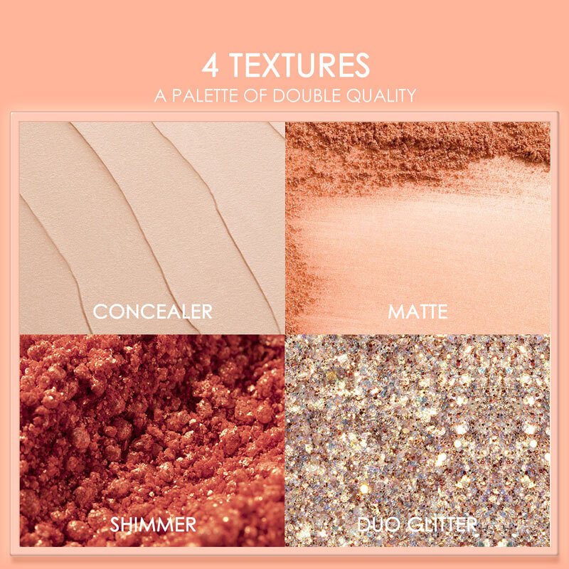 10 Kolorów Paleta Cieni Do Powiek Conceler Matte Shimmer Glitter Wodoodporny Cień Do W Proszku