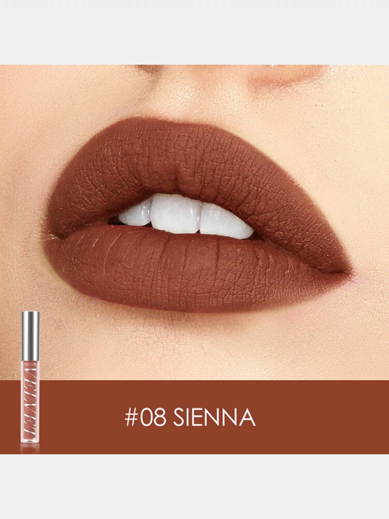 10 Kolorów Velvet Matte Lip Glaze Wodoodporny Niebrudzący Błyszczyk Kosmetyczny