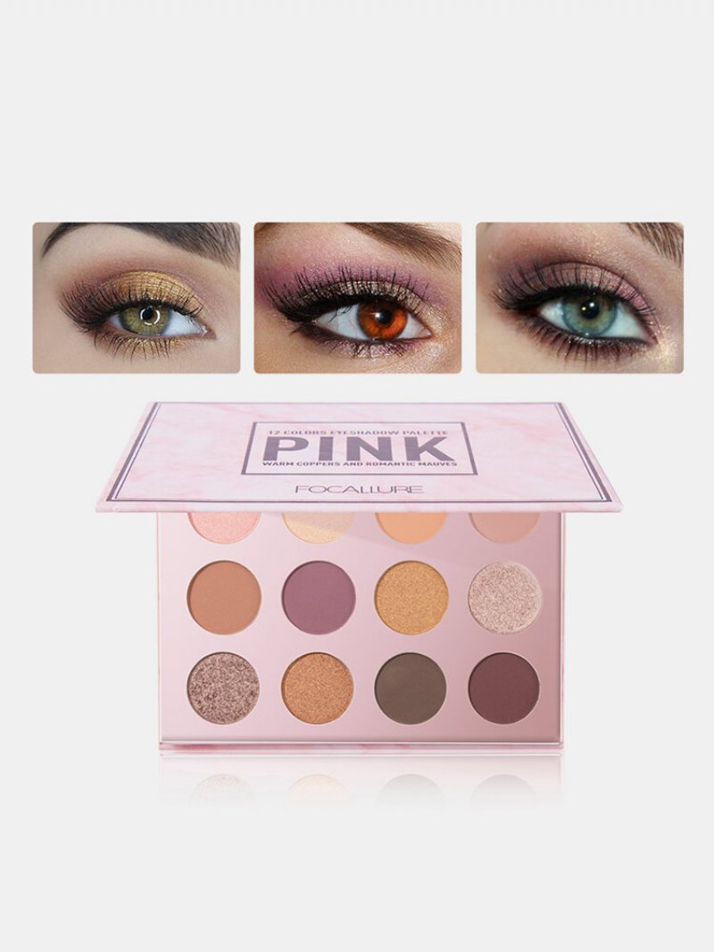 12 Colours Matte Eyeshadow Palette Earth Color Nude Makeupdługotrwały Cień Do Powiek