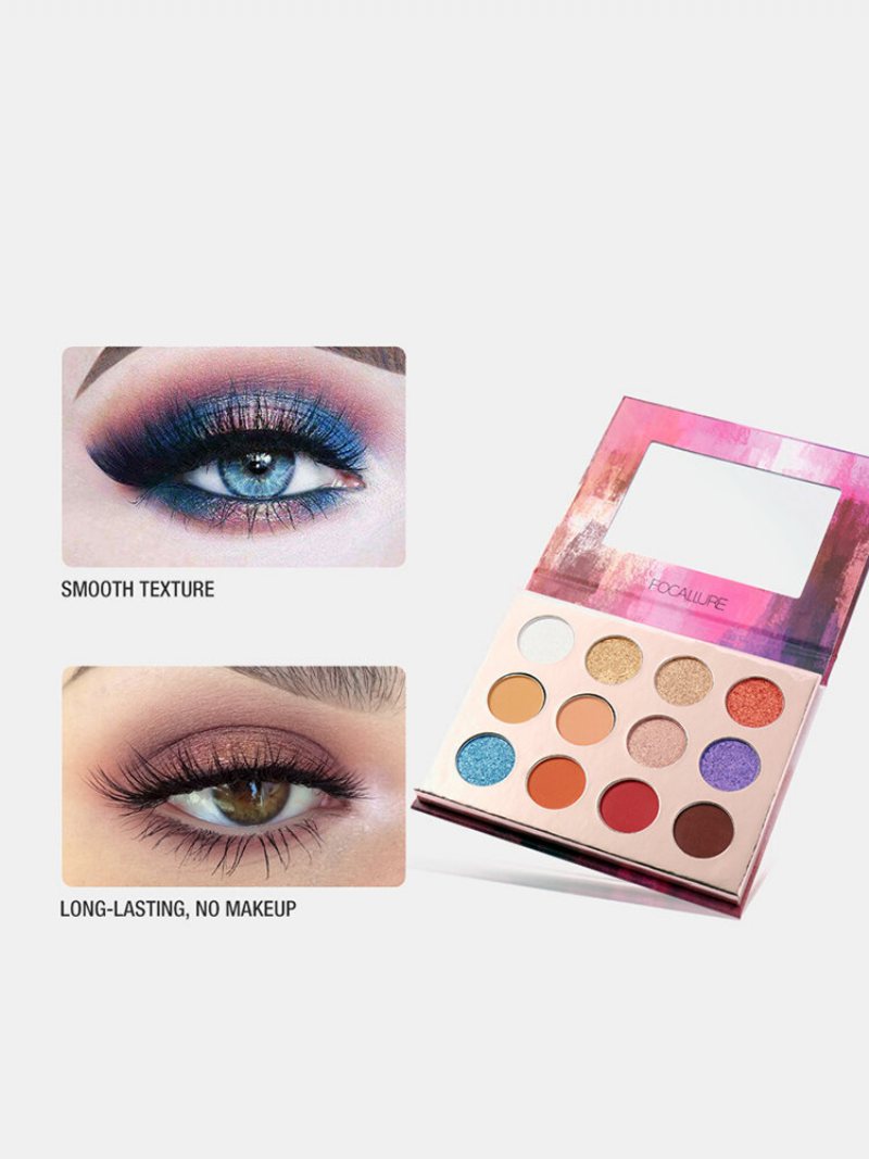 12 Colours Matte Eyeshadow Palette Earth Color Nude Makeupdługotrwały Cień Do Powiek