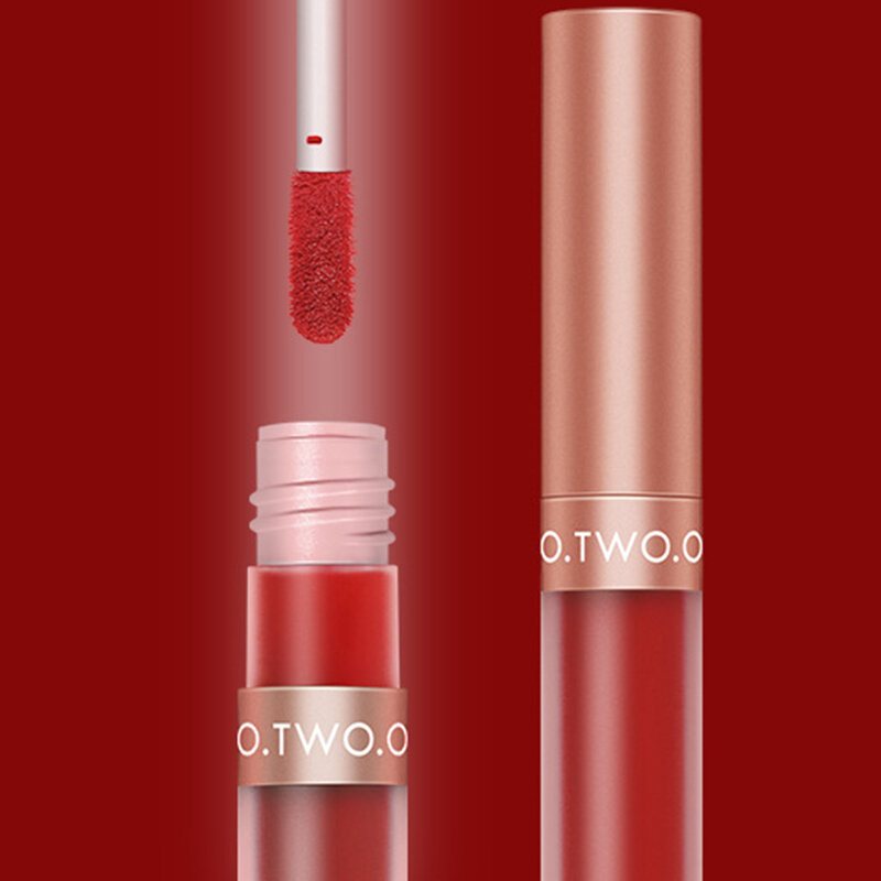 12 Kolorów Velvet Matte Lip Gloss Non-stick Cup Non-fading Lasting Waterproof Liquid Lip Glaze