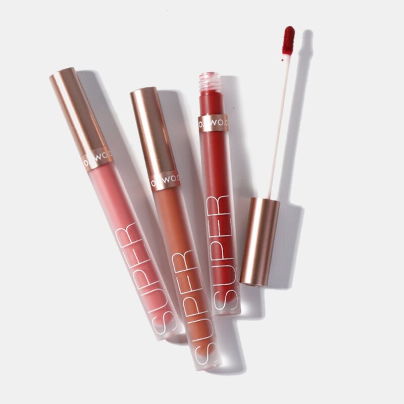 12 Kolorów Velvet Matte Lip Gloss Non-stick Cup Non-fading Lasting Waterproof Liquid Lip Glaze