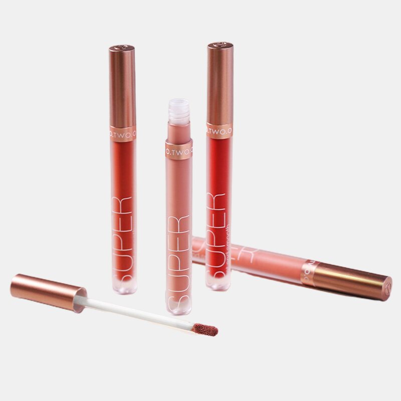 12 Kolorów Velvet Matte Lip Gloss Non-stick Cup Non-fading Lasting Waterproof Liquid Lip Glaze