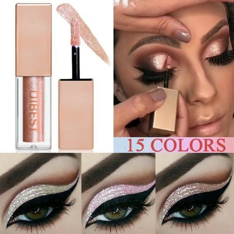 15 Kolorów Diamentowych Perłowych Cieni Do Powiek W Płynie Shine Kolorowe Cienie Do W High Light Eye Makeup