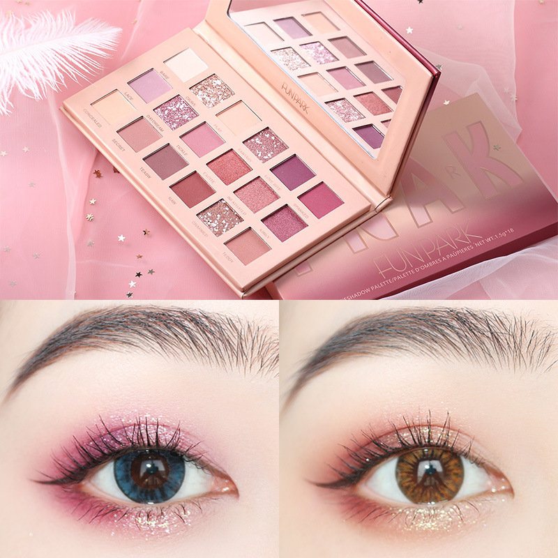 18 Kolorów Desert Rose Pearlescent Shining Matte Cekiny Paleta Cieni Do Powiek Długotrwały Makijaż Oczu