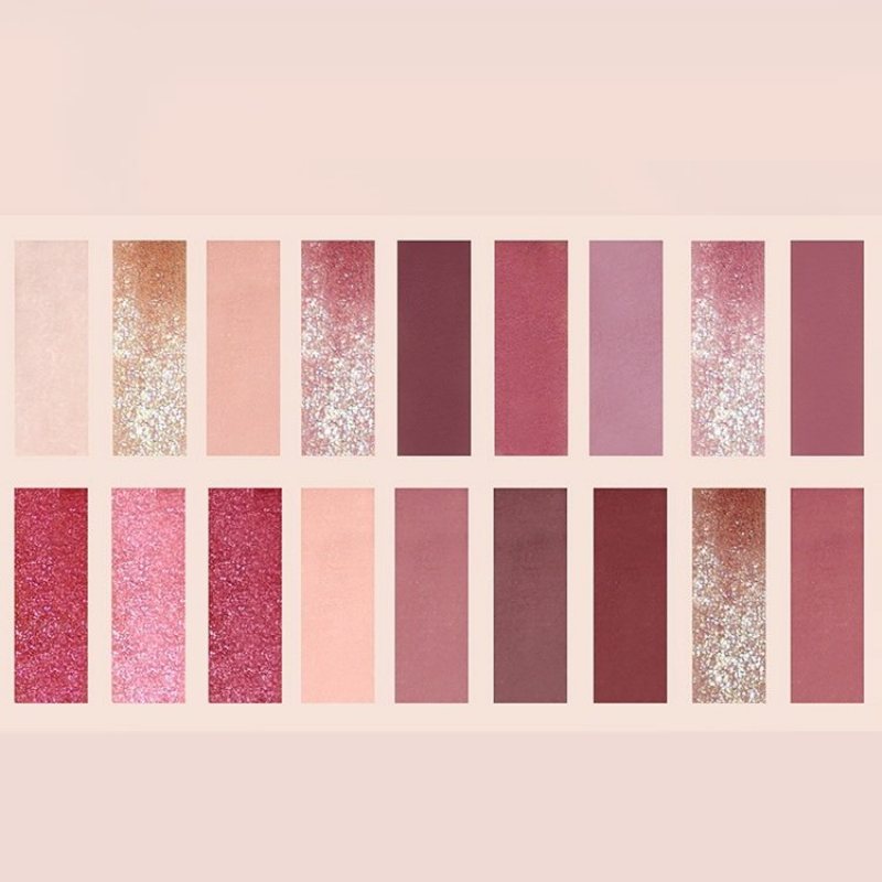 18 Kolorów Desert Rose Pearlescent Shining Matte Cekiny Paleta Cieni Do Powiek Długotrwały Makijaż Oczu