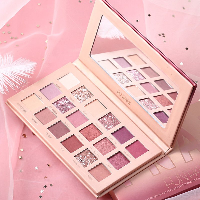 18 Kolorów Desert Rose Pearlescent Shining Matte Cekiny Paleta Cieni Do Powiek Długotrwały Makijaż Oczu