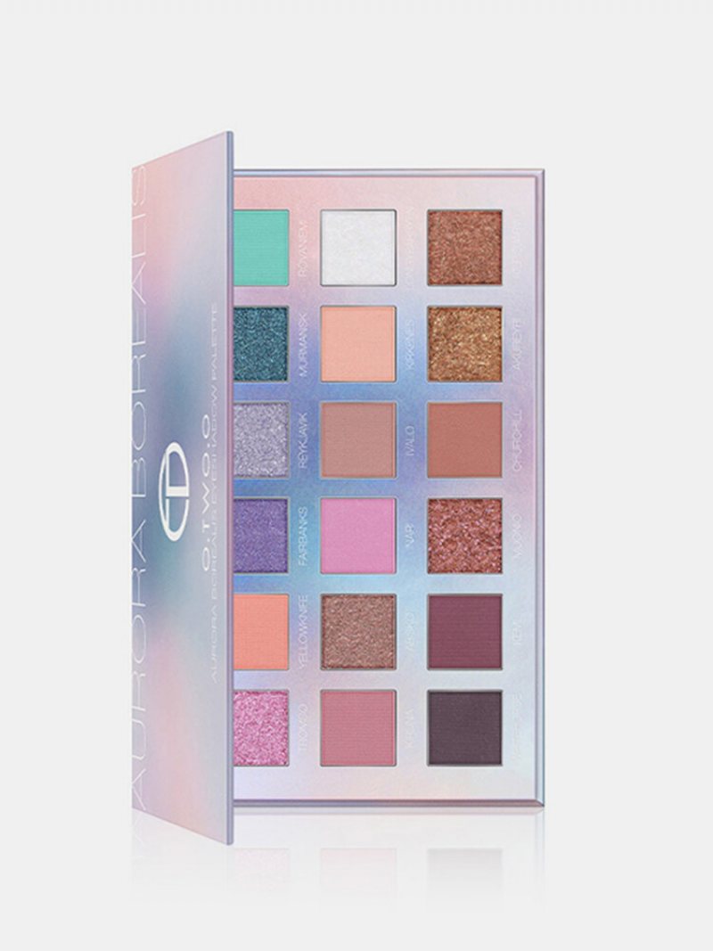 18 Kolorów Paleta Cieni Do Powiek Northern Lights Shining Glitter Smooth Eyeshadow Powder Shimmer