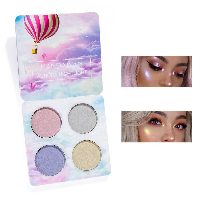 4 Kolory Highlight Palette Shimmer Glitter Paleta Cieni Do Powiek Glow Face Powder Cosmetic