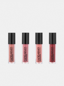 4 Szt. Zestawy Błyszczyków W Płynie Natural Moisturizer Wodoodporny Nieprzywierający Kubek Matte Mirror Lip Glaze Kit