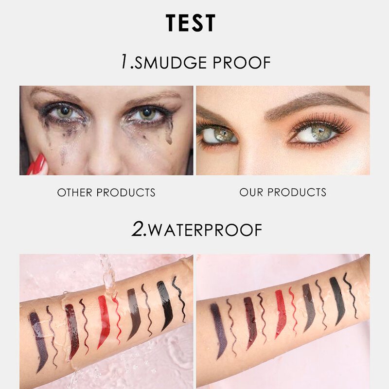 5 Kolorów Podwójnego Zastosowania Eyeliner W Żelu Wodoodporny Długotrwały Kremowy Do Brwi